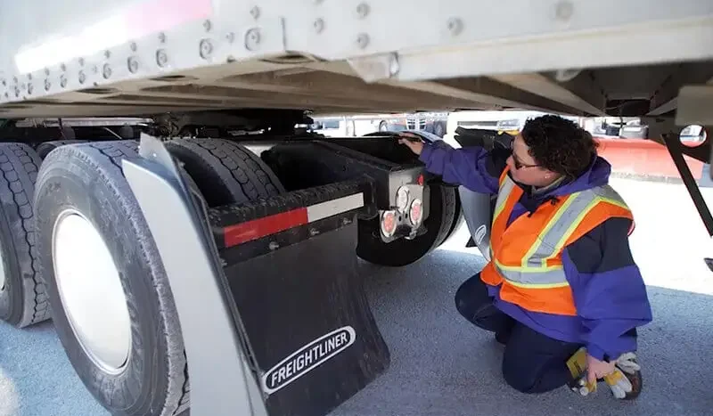 brake-inspection-flatbed-trailer